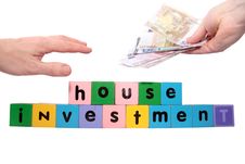 Joint House Investment In Toy Block Letters Royalty Free Stock Photography Joint House Investment In Toy Block Letters Royalty Free Stock Photography