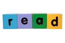 Read In Toy Blocks Stock Photography