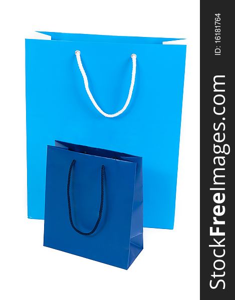 Two Blue Shopping Bags