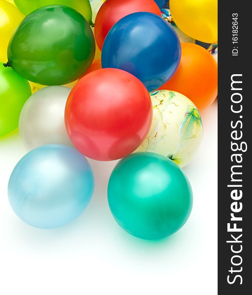 Ballons on the white background
