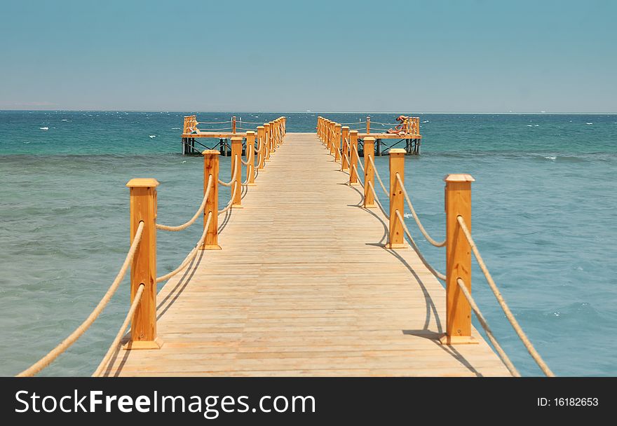 Wooden jetty in Red sea