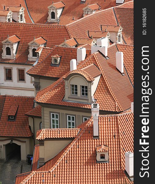 Picture of roofs of Prague. Picture of roofs of Prague
