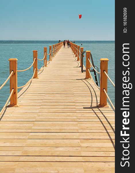 Wooden jetty in Red sea