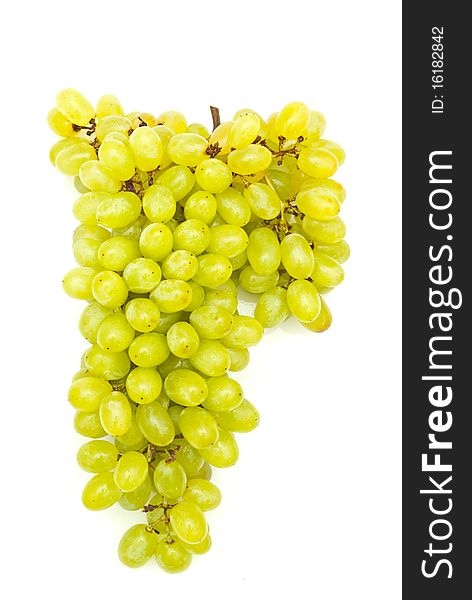 Bunch of grapes on white background