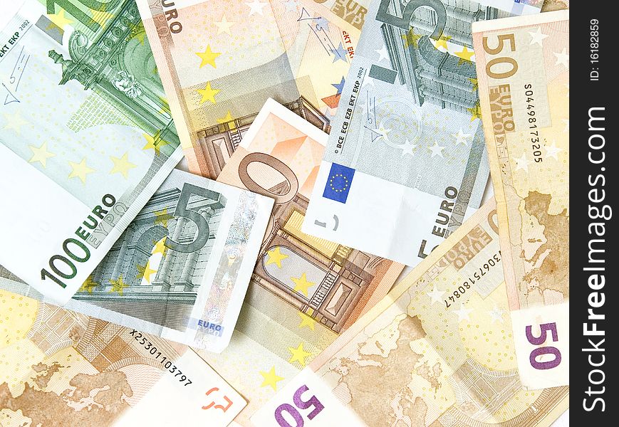 Background made of EURO money