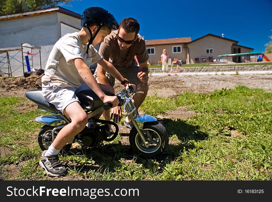 Boy On Pocketbike