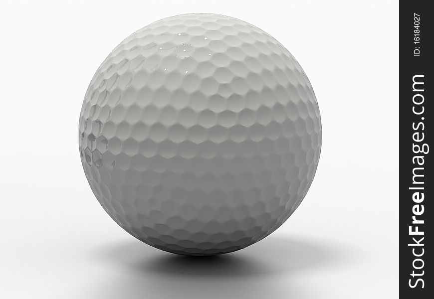 3d image of a isolated golf ball