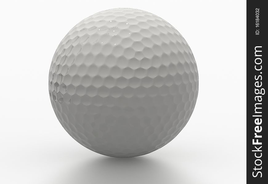 3d image of a isolated golf ball