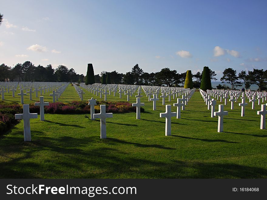 American cemetery in Normandy - France