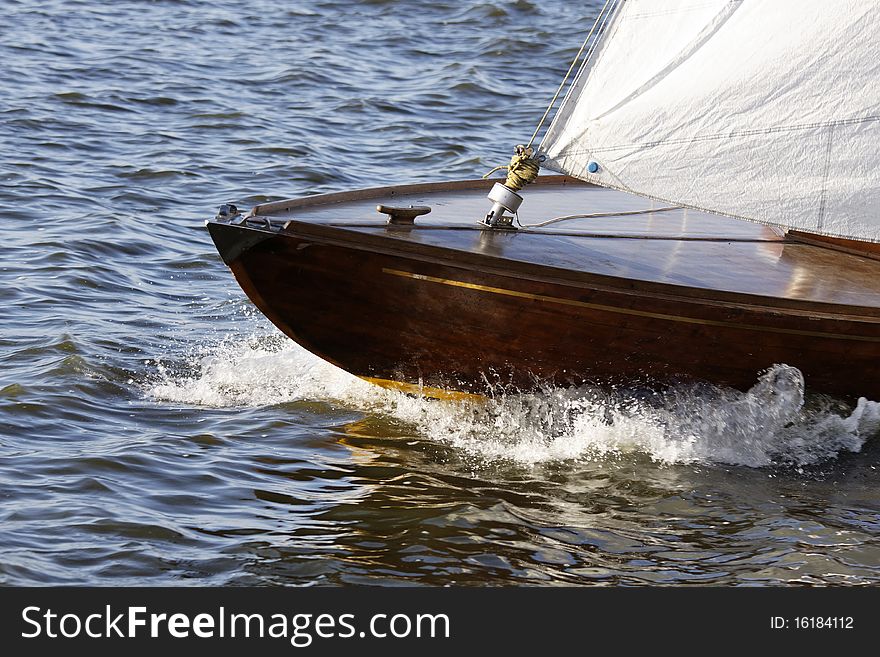 Sailing on Lake Alster in Hamburg