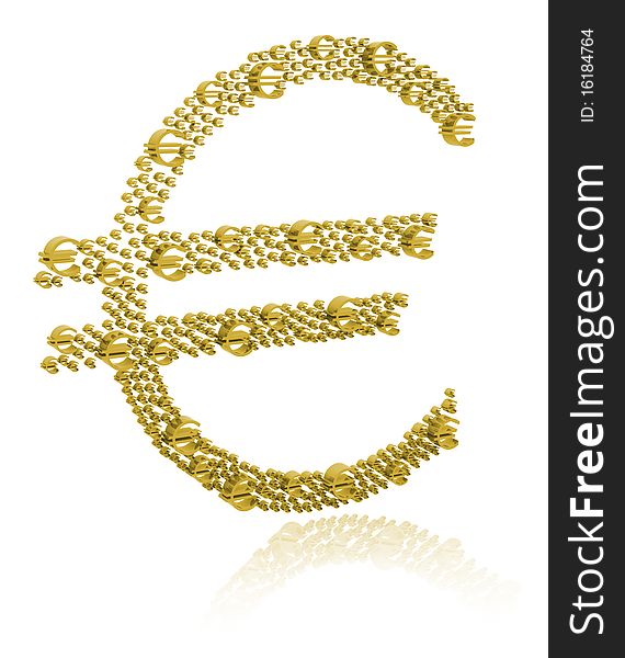 3D Illustration of euro