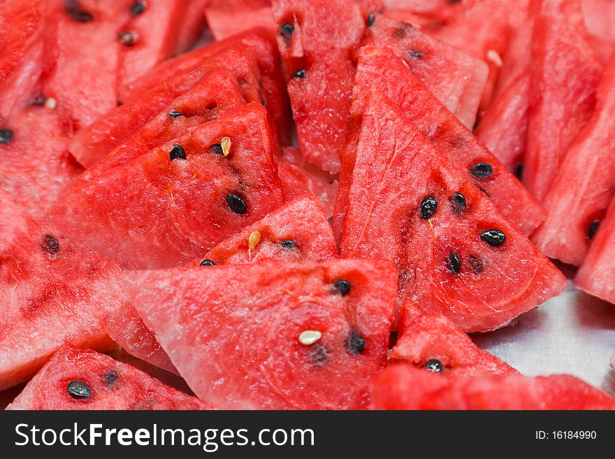 Chopped watermelon - fruit food background