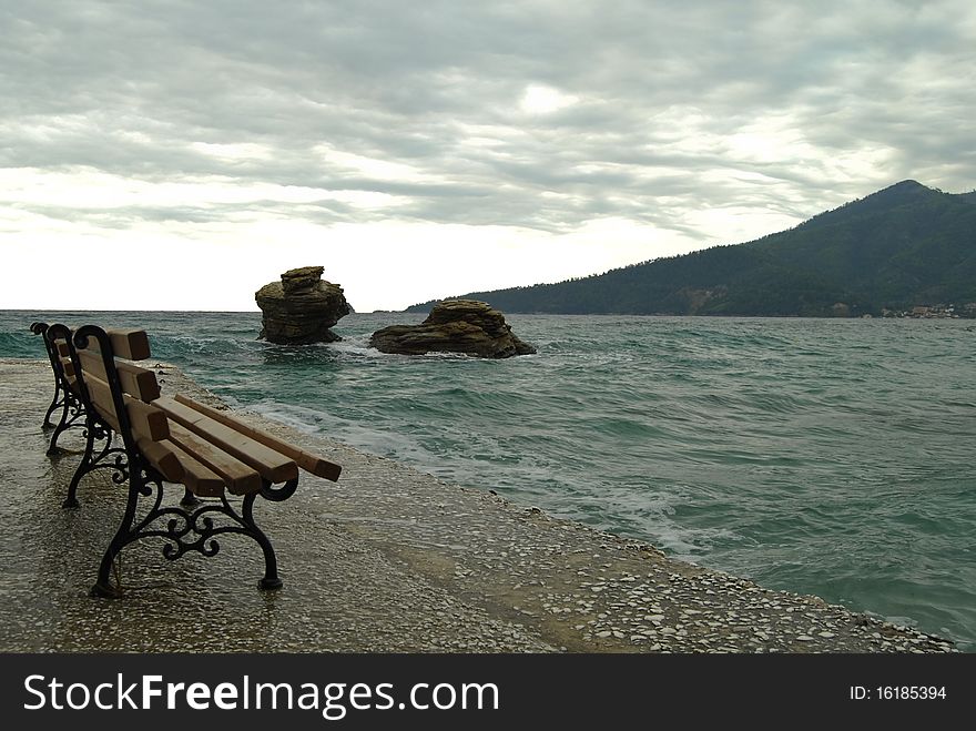 Beautiful seaside on a stormy day. Beautiful seaside on a stormy day