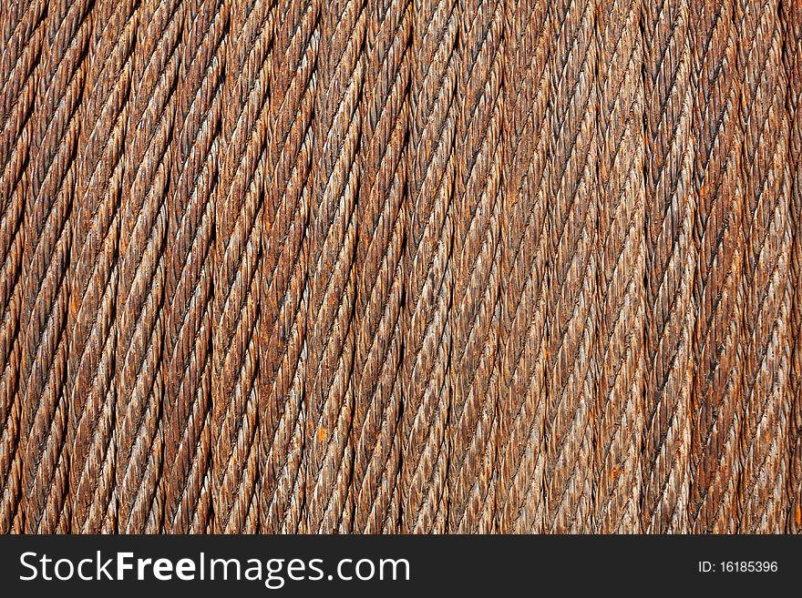 Old Rusted Steel Cable for Industrial or Grunge background