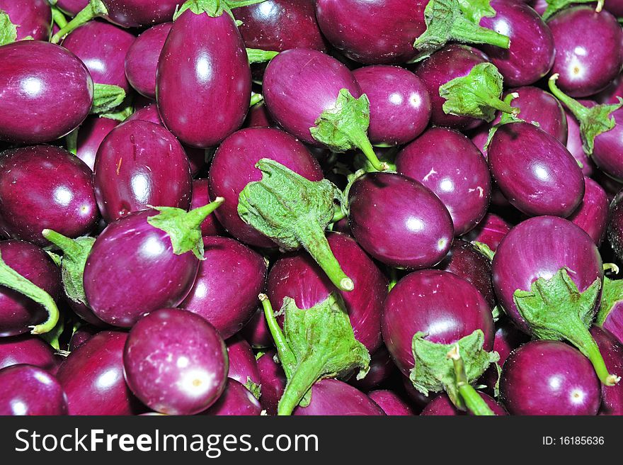 Eggplant fruit in the markets