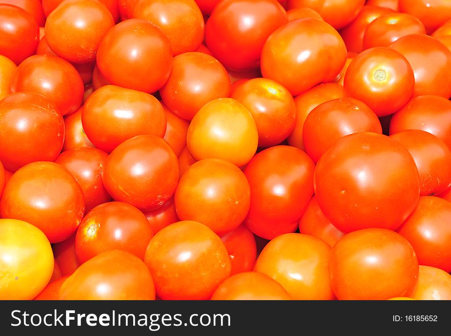 Orange tomato in the markets