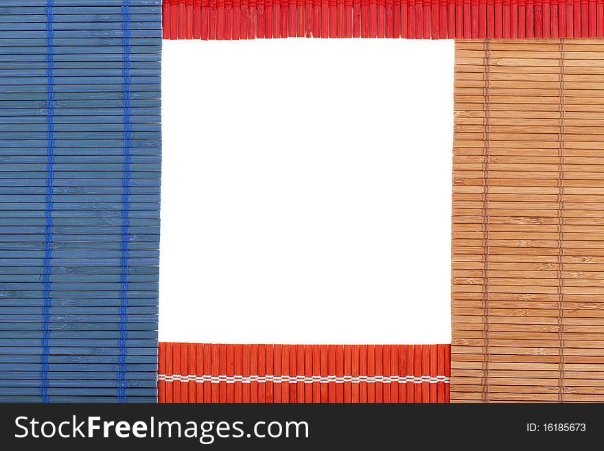 Series. Colourful bamboo rugs in the Chinese style