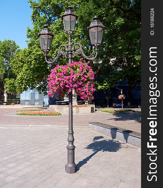 Old street lamp in Odessa