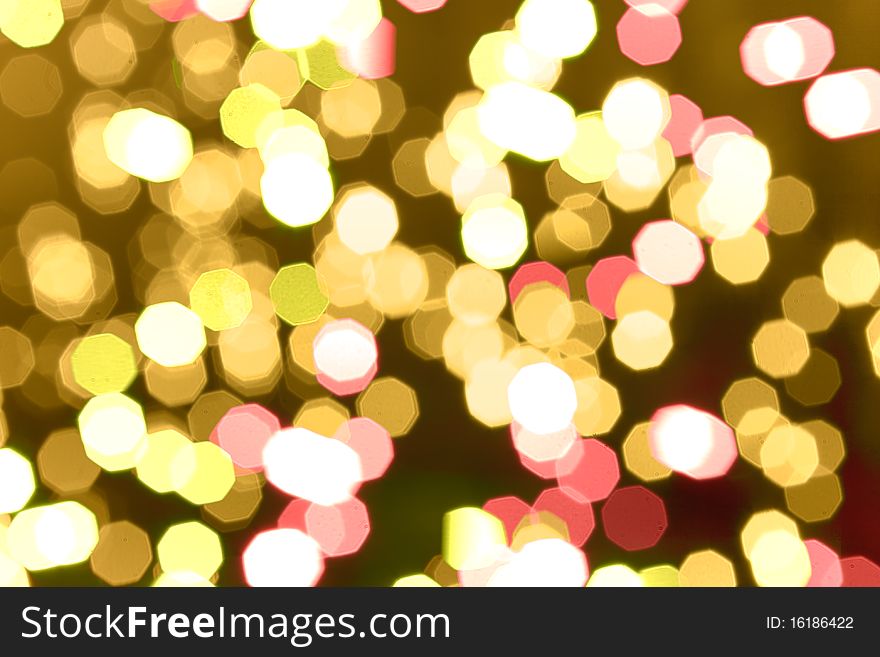 Abstract background of holiday glittering lights