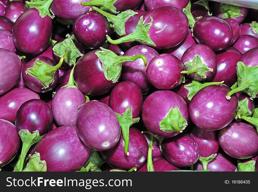 Eggplant fruit in the market