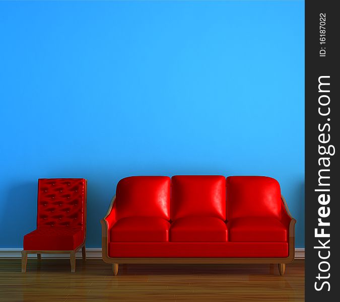 Red Couch And Chair