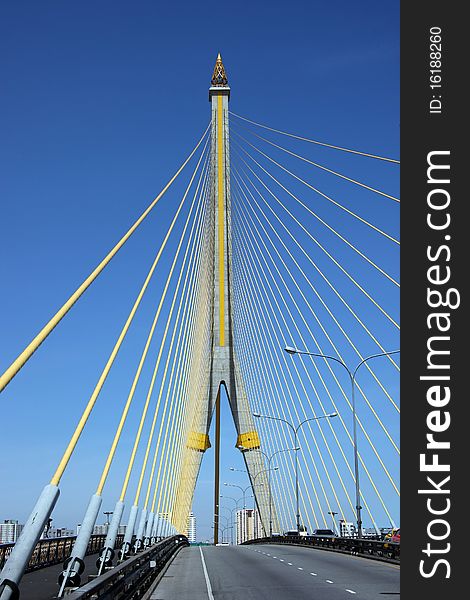 The rama 8 bridge in bangkok thailand