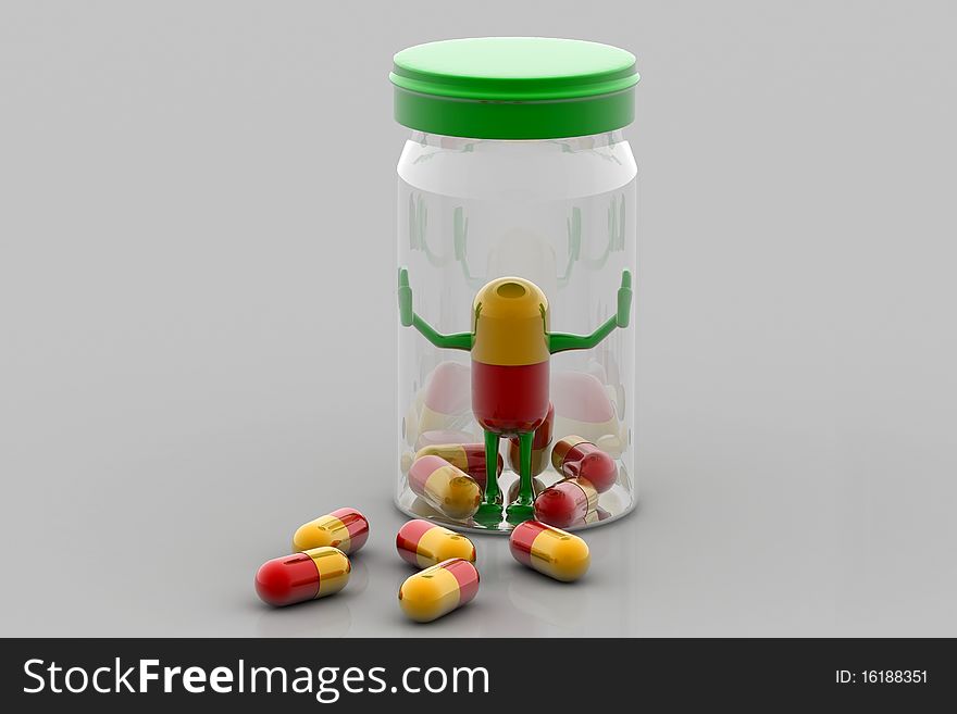 Pills and bottle