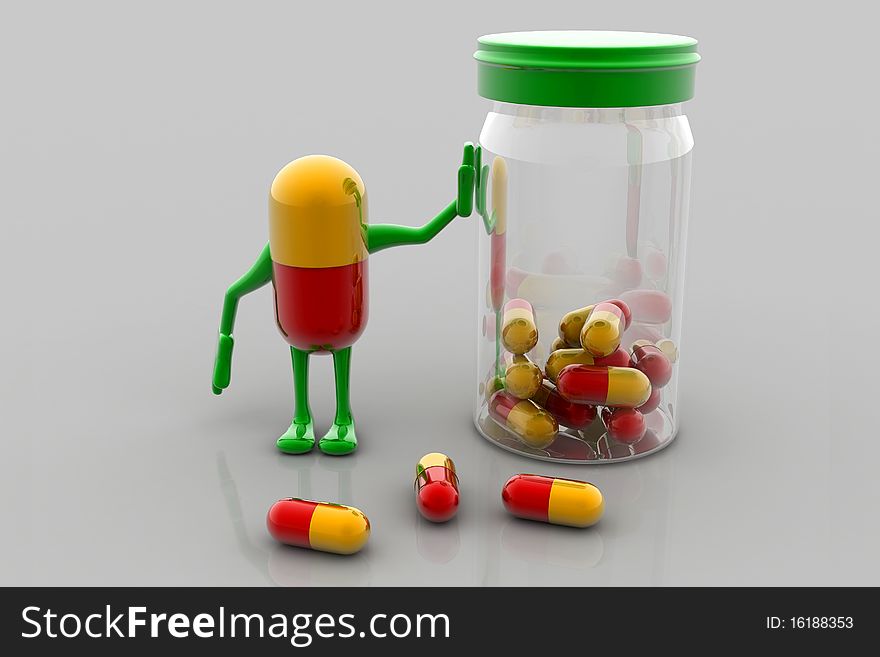 Pills and bottle