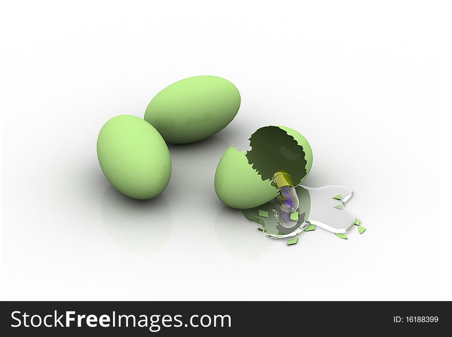 Egg and dna filled pill. conceptual design. Egg and dna filled pill. conceptual design