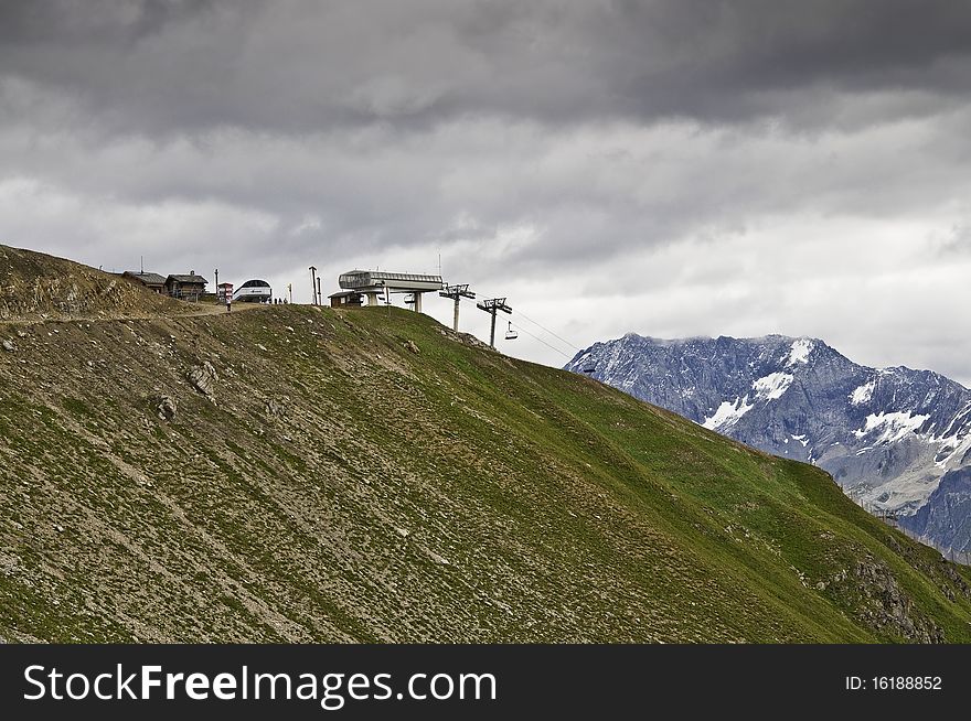 Views of the Vanoise National Park, from the village of Courchevel