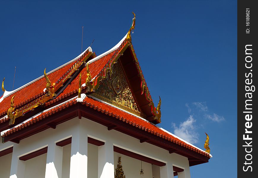 Part of the temple is roof