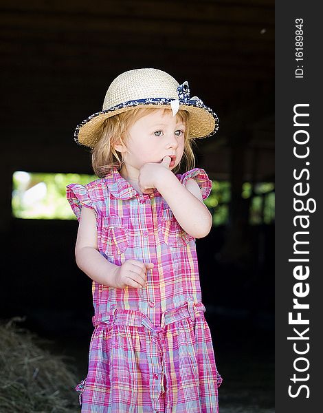 Portrait of a cute little girl of a bavarian village. Portrait of a cute little girl of a bavarian village