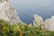 Pointe Du Van Cliff Stock Photo Pointe Du Van Cliff Stock Photo