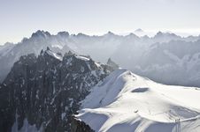 Views From L  Aiguille Du Midi Stock Photography