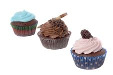 Three Diferent Cupcakes Stock Images Three Diferent Cupcakes Stock Images