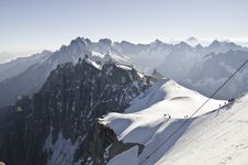 Views From L Aiguille Du Midi Royalty Free Stock Photography Views From L Aiguille Du Midi Royalty Free Stock Photography