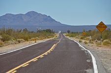 Lonesome Highway In Desert Stock Photography Lonesome Highway In Desert Stock Photography