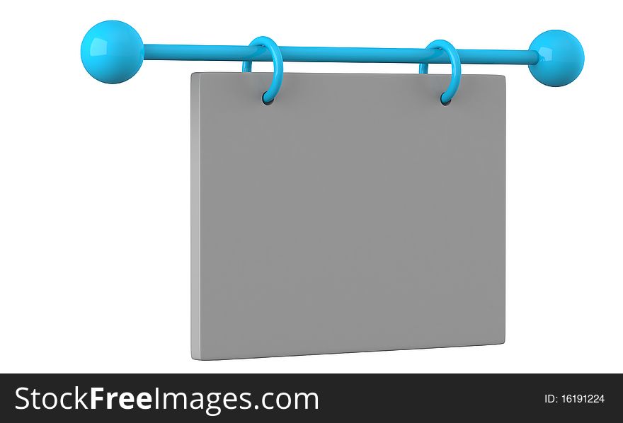Blank sign isolated on white background