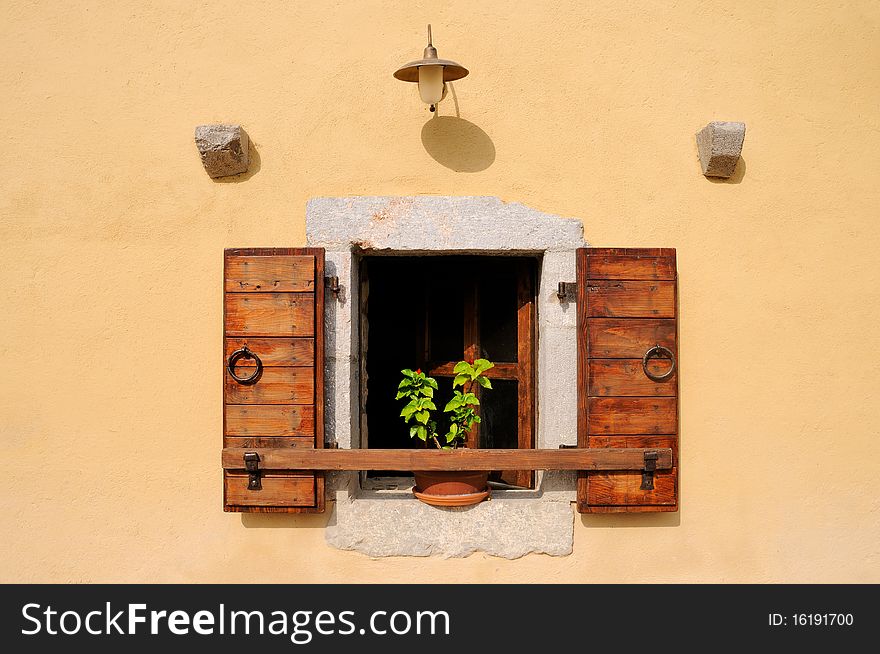 Old stile residential house window. Old stile residential house window