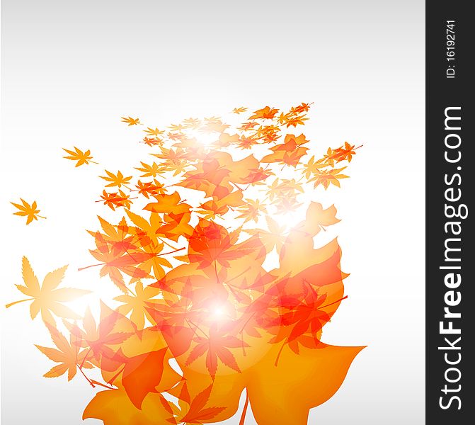 Abstrac leafs vector background art design