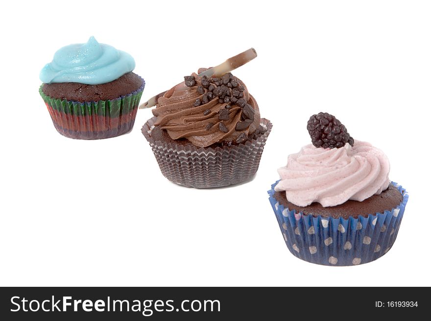 Three Diferent Cupcakes