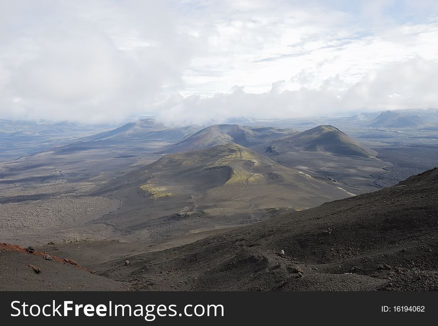 Mountain landscape seen from Hekla slopes in Iceland. Mountain landscape seen from Hekla slopes in Iceland.