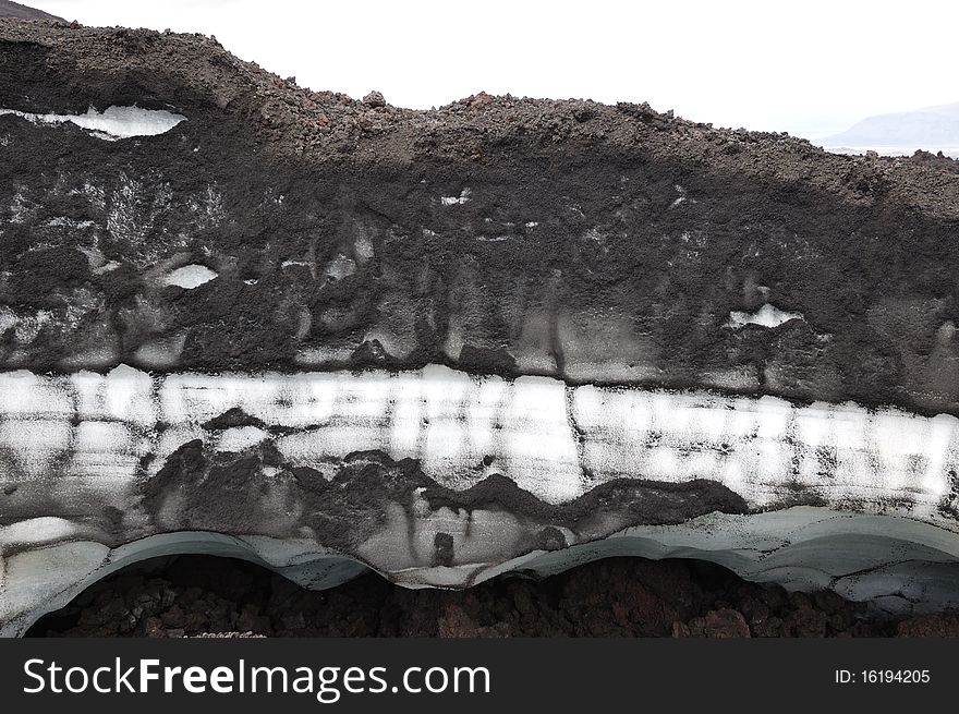 Ice covered volcanic pumice stone on Hekla slopes, Iceland. Ice covered volcanic pumice stone on Hekla slopes, Iceland.