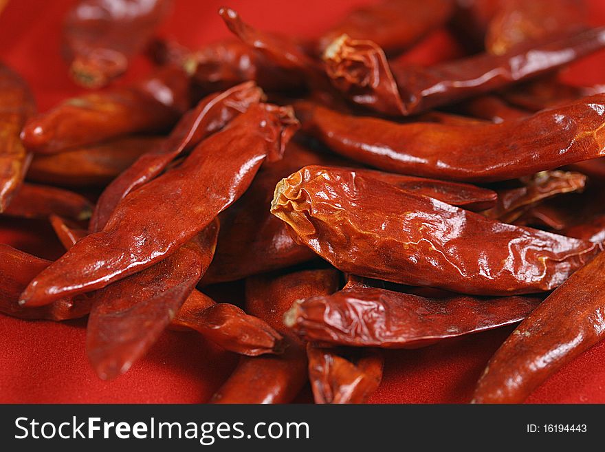Close up of red peppers