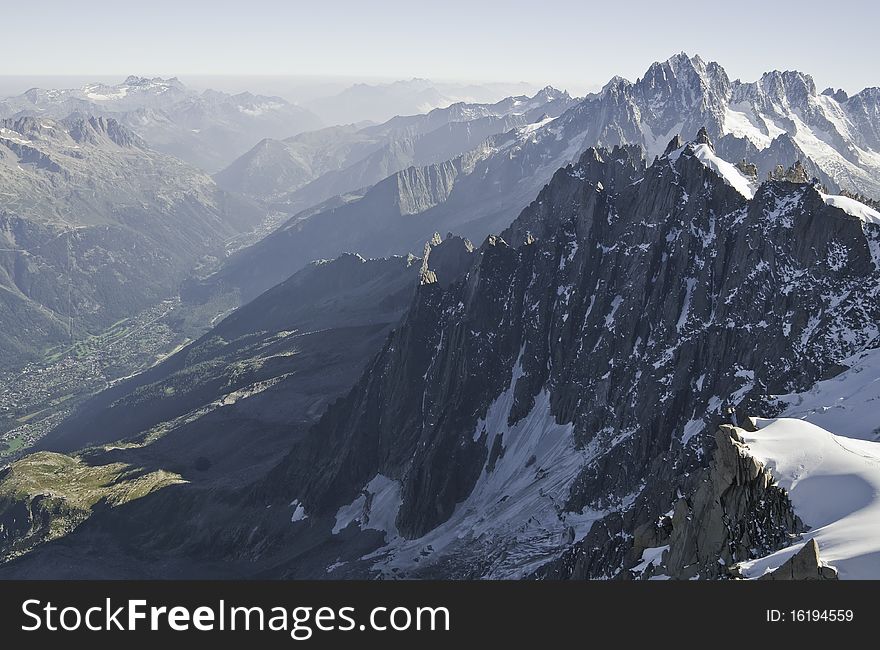 Views from l  Aiguille du Midi