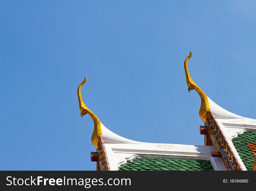 The detail of thai temple roof. The detail of thai temple roof
