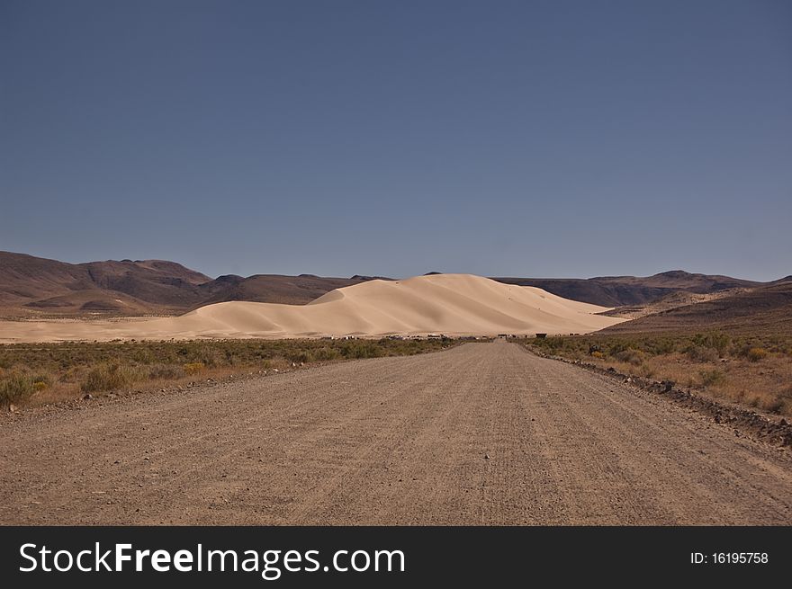 View of Sand Mountain National Recreation Area in Nevada