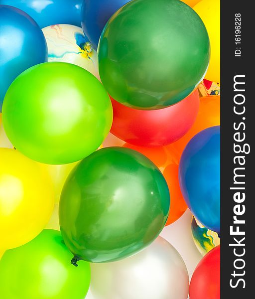 Balloons on the white background