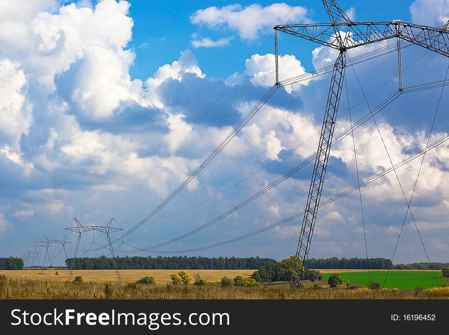 Modern reliance power against the blue sky