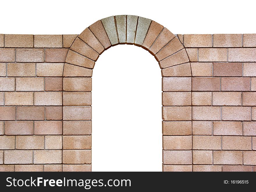 Isolated Arch From Bricks